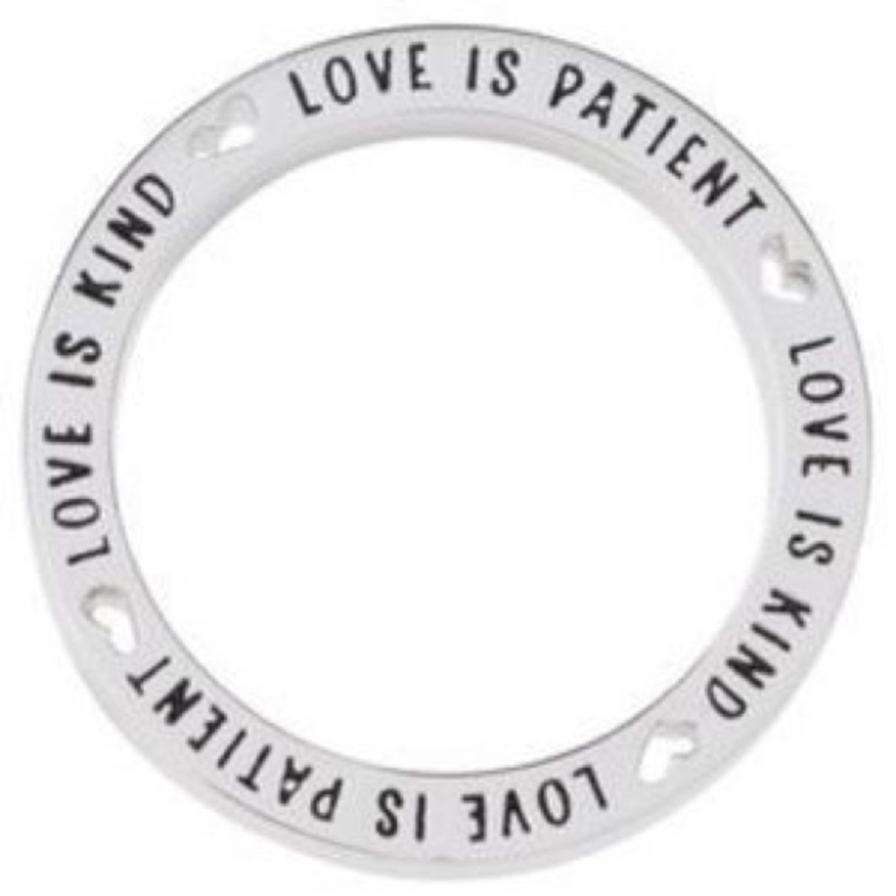 Love is patient, love is kind Window frame